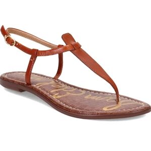 Sam Edelman Gigi Leather Thong Sandals | Size 7.5 | Brown Classic Summer Flats